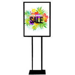 Black Display Stand w/ 2 Sided Print