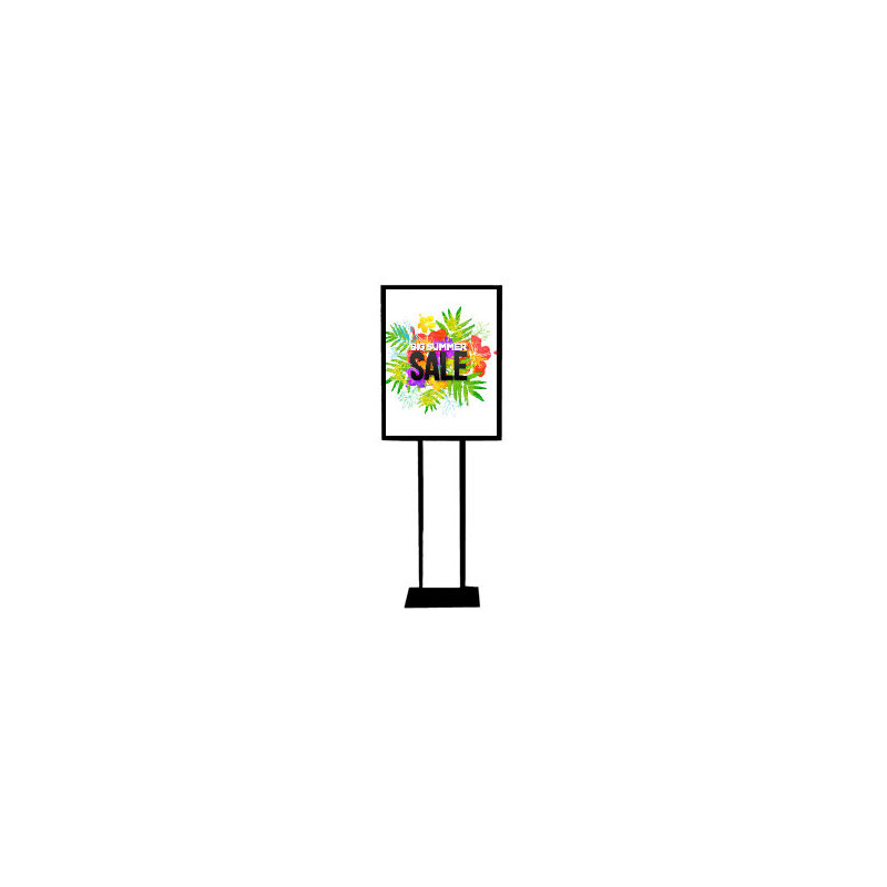 Black Display Stand w/ 2 Sided Print