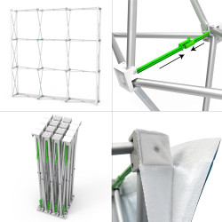 Fabric PopUp Display 8x10' No Endcap