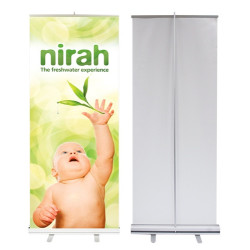 Econo Roll Retractable Banner Stand w/ Graphic - 60"x80" RUSH