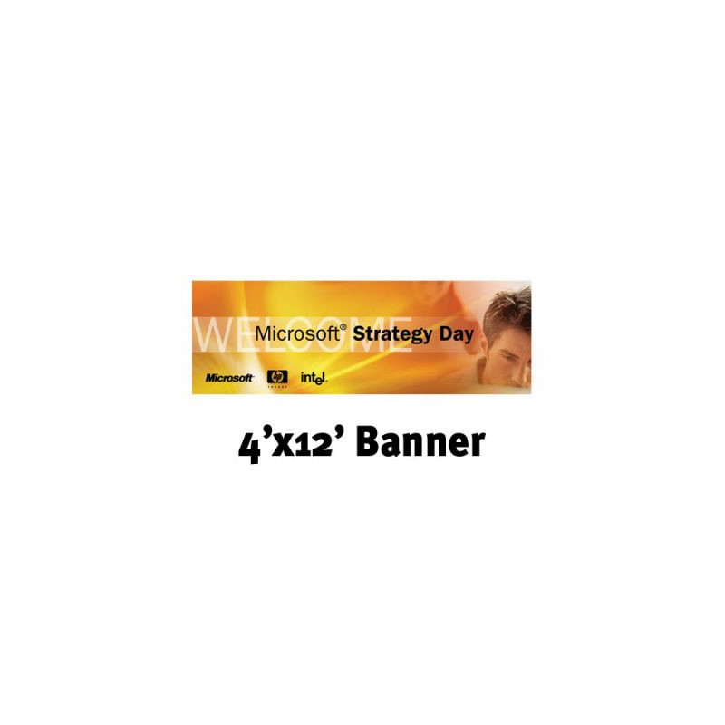 Mesh Vinyl Banner - 4'x12' w/grommets