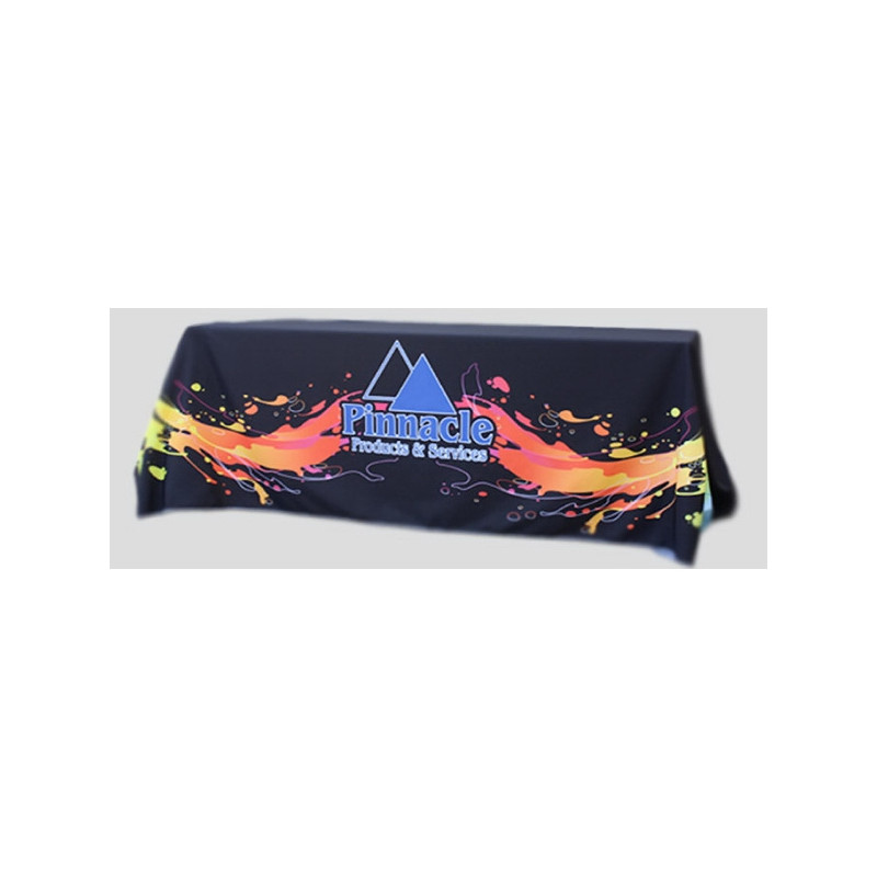 Rush 48 Hour 6' Sublimated PREMIUM Trade Show Table Throw/Cloth - 3 Sided