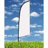 Zoom 2 Straight Flag w/ Stand - 8' Double Sided Graphic w/Spike Base