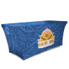 Sublimated Stretch Curved Fit Table Throw for 8' table, 4 sided, Closed Back