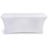 Sublimated Stretch Curved Fit Table Throw for 8' table, 4 sided, Closed Back