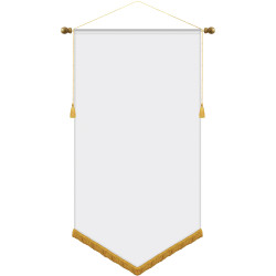 26" x 48" Podium Banner, V Cut/ with Fringe
