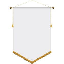 30" x 42" Podium Banner, V Cut/ with Fringe