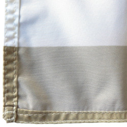 Close up of material and print