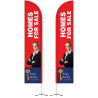 10' Double Sided Half Drop Banner w/ Premium Hardware & Cross Base