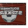 Back close up of custom banner