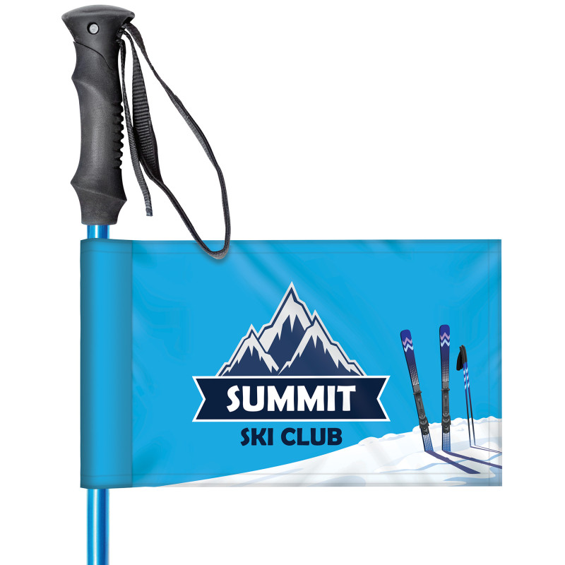9" X 6" Double Sided Rectangle Ski Pole Flag