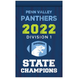 Front view of banner
