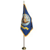 8' Pole & 3' x 5' Flag - Navy Indoor Presentation Set