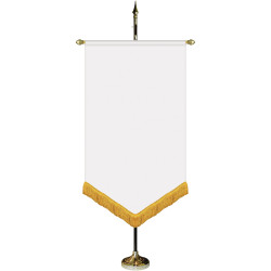 36" x 60" Premium Gonfalon 7' Kit / V-Cut / Fringe