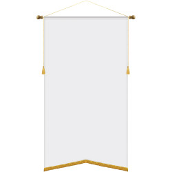 30" x 54" Podium Banner, Angle Cut / with Fringe