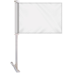 7.5" x 10.5" Double Sided Digitally Printed Custom Car Flag on a Premium Staff