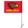 Rear view of car flag