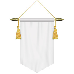 7" x 10" Podium Banner, V Cut/ No Fringe