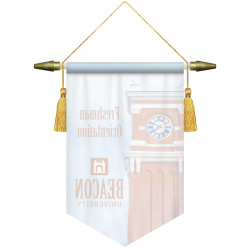 Rear view of banner