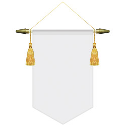 8" x 12" Podium Banner, V Cut/ No Fringe