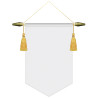 8" x 12" Podium Banner, V Cut/ No Fringe