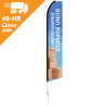 48 - Hour 12' Digitally Printed Custom Swooper Banner w/ 15' Swooper Pole