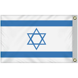 Israel 2' x 3' Standard Knit Polyester Flag w/ Heading & Grommets