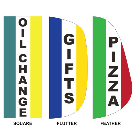 3' x 8' Custom Message Feather Flag