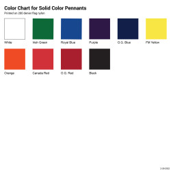 3' x 5' Solid Color Pennants with Heading & Grommets