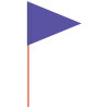 Purple Flag on Orange Pole