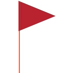 Red Flag on Orange Pole