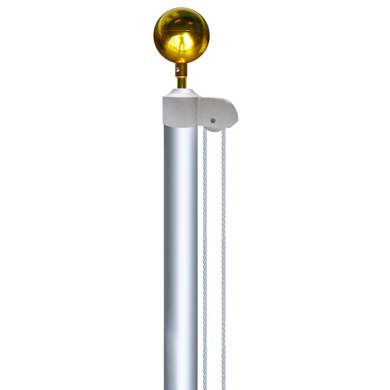 25' Residential Aluminum Poles Set Without Flag