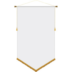 36" x 60" Podium Banner, V Cut/ with Fringe