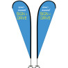 10' Portable Double Sided Teardrop Kit w/Cross Base