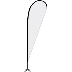 10' Portable Double Sided Teardrop Kit w/Cross Base