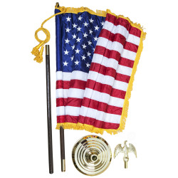 7' US Indoor Parade Set with 3' x 5' Nylon Flag