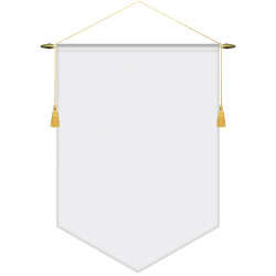 22" x 30" Podium Banner, V Cut/ No Fringe