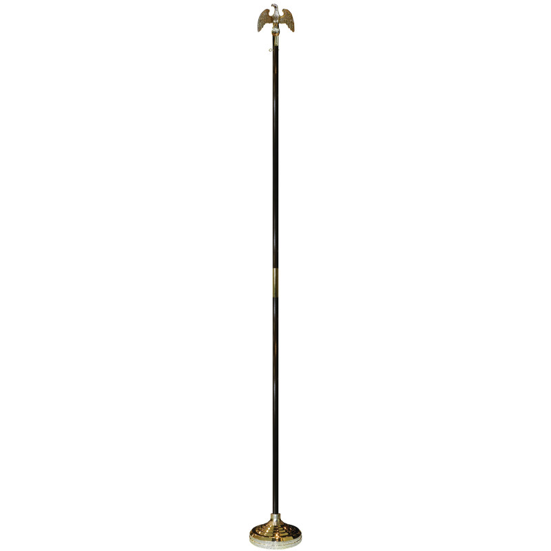 8' x 1-1/4" Flagpole Mounting Set w/Gold Eagle Top Ornament
