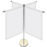 11-19.7" Metal Telescopic Flagpole with Four Double Sided Banners
