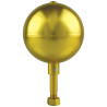 3" Gold Anodized Aluminum Ball Ornament