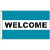 Welcome 3' x 5' Message Flag with Heading and Grommets