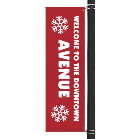 96" x 30" Custom Sunbrella™ Avenue Banner-1 Color Imprint