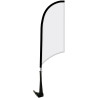 Double Sided Portable Half Drop Car Flag - Non-Adjustable Base