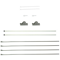 18" Single Economy Fiberglass Mounting Sets for Ave. Banners