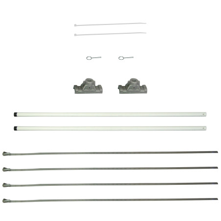 18" Single Economy Fiberglass Mounting Sets for Ave. Banners