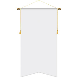 26" x 48" Podium Banner, Angle Cut / No Fringe