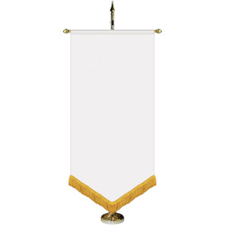 36" x 72" Premium Gonfalon 7' Kit / V-Cut / Fringe