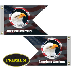 Double Sided Knitted Polyester Guidon Boat Flag (12"x18")