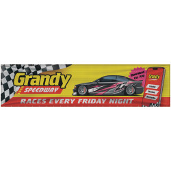 Front view of custom banner