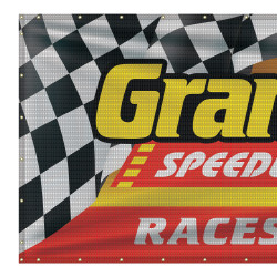 Front side view showing fabric, print and finishing